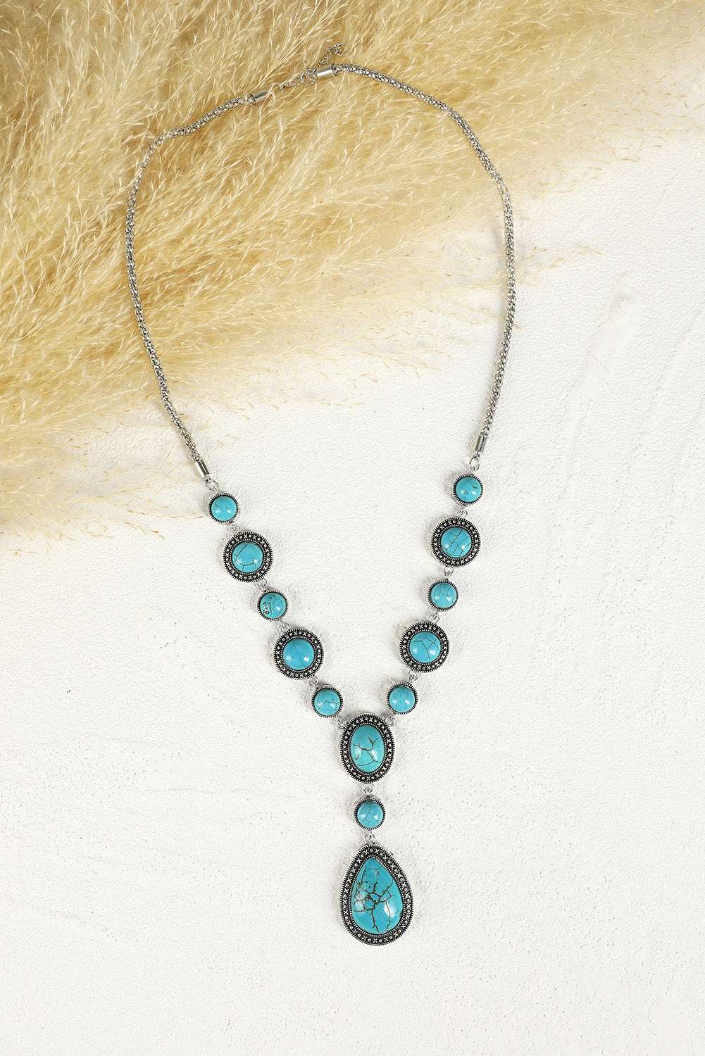 Turquoise Water Drop Accent Necklace