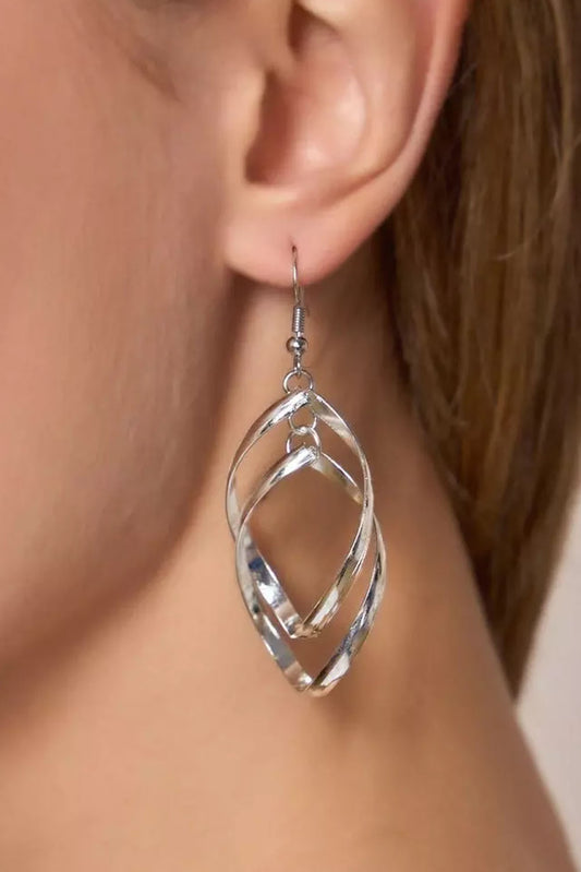 Silver Double Spiral Earrings