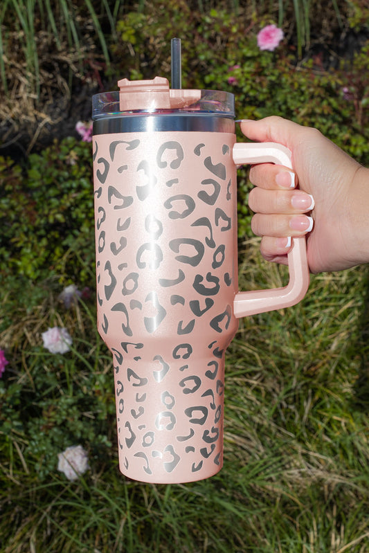 Pink Leopard Double Insulated Cup