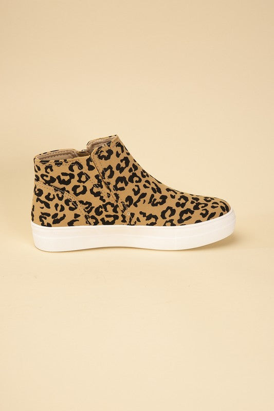High Top Leopard Sneakers