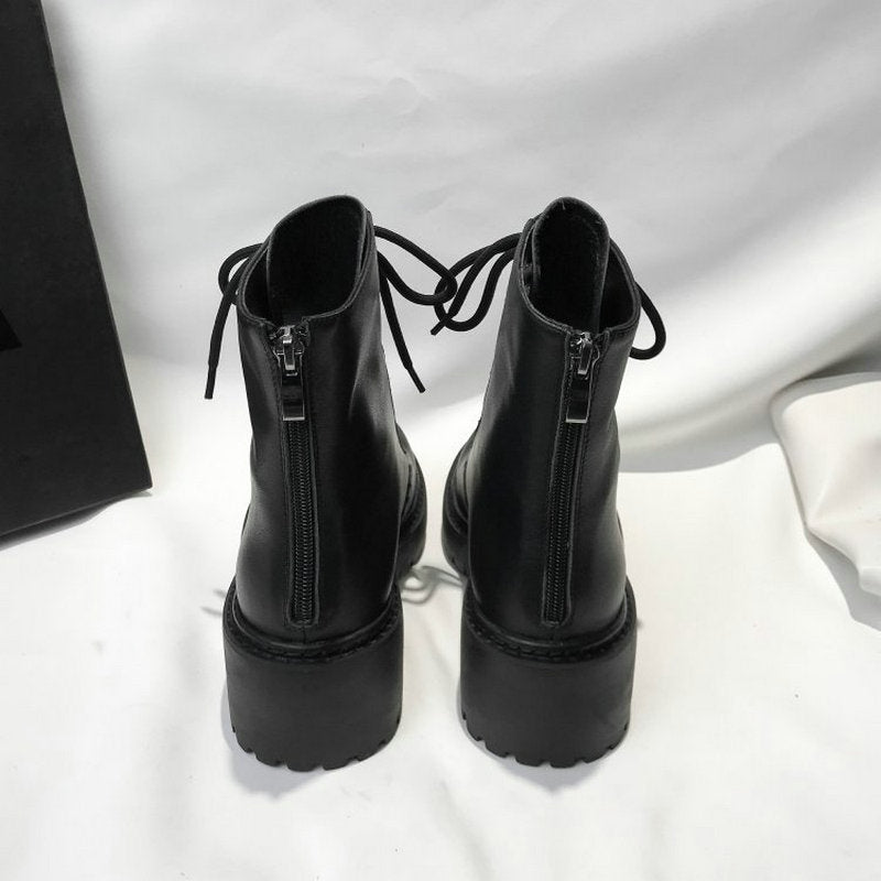Motorcycle Style Ankle Boots - Love Me