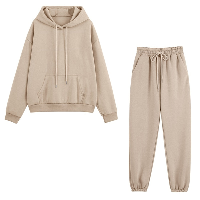 Thick Fleece Hooded Sweatshirt Outfit - Love Me