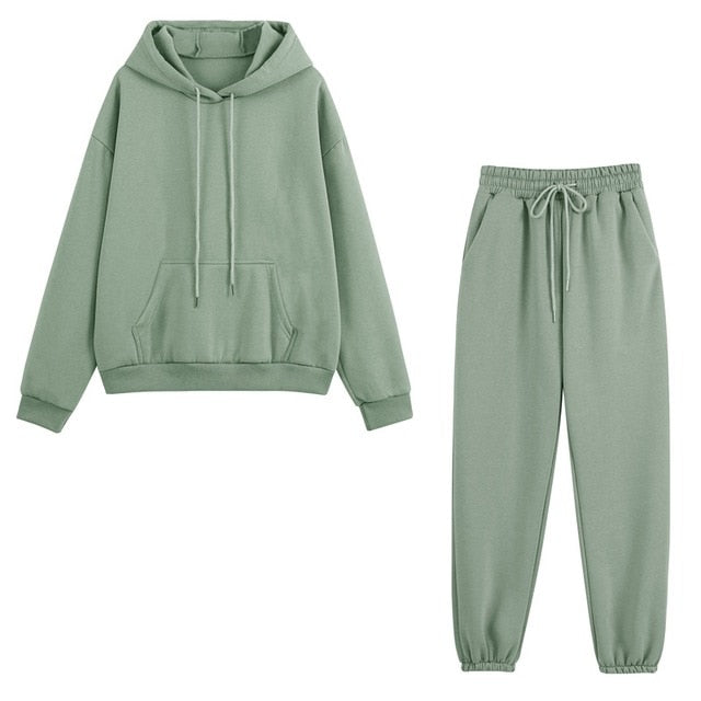 Thick Fleece Hooded Sweatshirt Outfit - Love Me