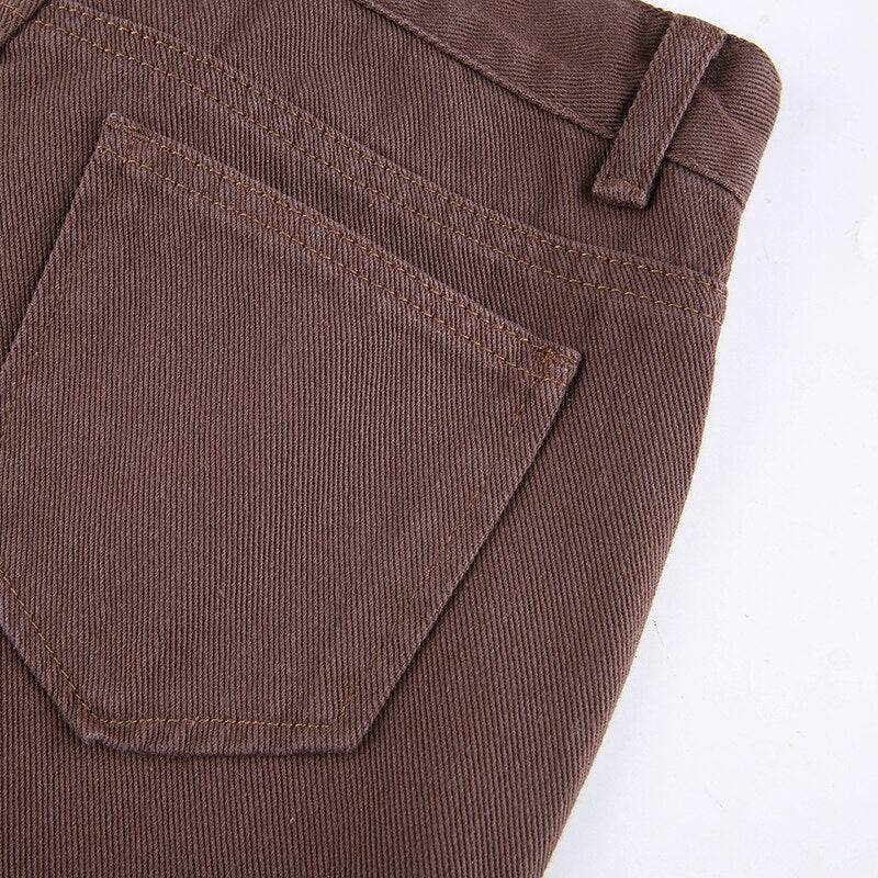 Oversize Brown Jeans - Love Me